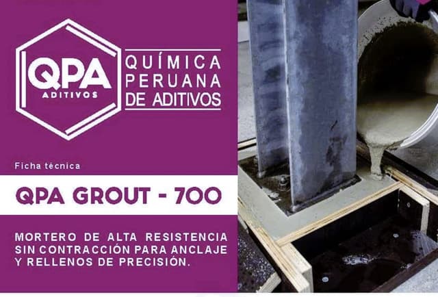 GROUT QPA-700 MORTERO DE ALTA RESISTENCIA