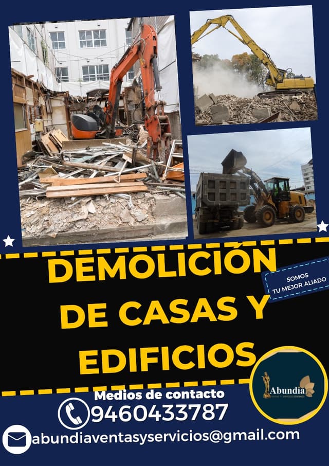 DEMOLICIÓN DE VIVIENDAS Y EDIFICIOS 